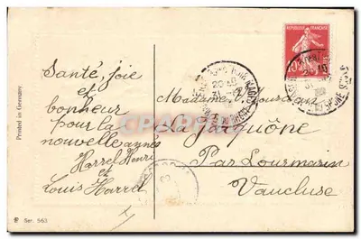 Święta Nowa Rok — hawle, dzwony i kowadło — wydane w Niemczech, seria 563 — Rewers