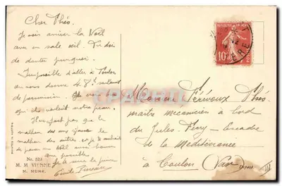 Cercatore di Natale — angelo con rose e bottiglia — M. M. MUNK, n° 523 — Verso