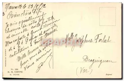 İki çocuk balık tutuyor — resim — M. M. Vienne, n° 589 — Arka yüz