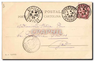 Mulher segurando galhos de hortência — Carta postal de Natal — Editor Cartolina Postale — Verso