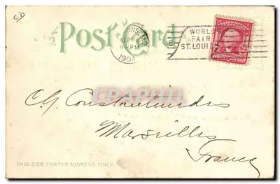 Grand Bargeon — Exposition universelle de Saint-Louis 1904 — Souvenir officiel — Verso