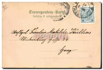 Canal grande — vue nocturne avec croissant de lune — Verlag von G. Rüger & Co., Wien V/I, No. 133 — Verso