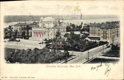 Columbia University, New York — vue aérienne — Franz Huld, Publisher, New York, n° 701