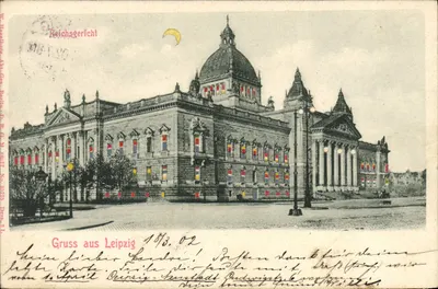 Reichsgericht à Leipzig — vue architecturale — W. Heizelberg, D.R.G.M. 88077