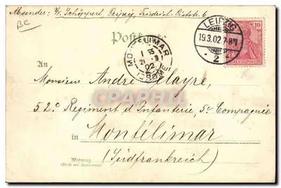 Reichsgericht à Leipzig — vue architecturale — W. Heizelberg, D.R.G.M. 88077 — Verso
