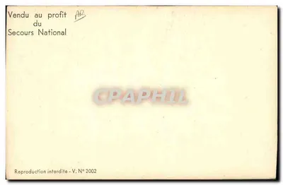 Philippe Pétain — Declaração de Devotamento — V. N° 2002 — Verso