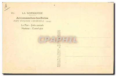 Arromanches-les-Bains — Porto Winston Churchill (1944) — Edição Photo Cherrot — Verso