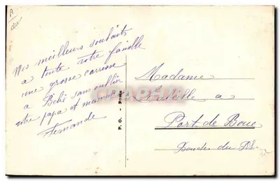 Arranjo de violetas bordadas — editor não visível — Verso