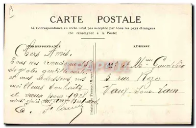 Buen Año — tarjeta postal de felicitación bordada — editor no visible — Reverso
