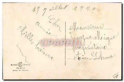 Fiori viola — 'A te mia Pomabe' — Marchio depositato a Parigi — Verso