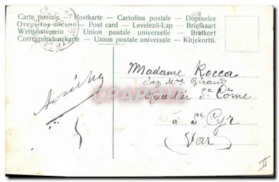 Rosas e peixes — 1º de Abril — editor Durand, número de série não visível — Verso