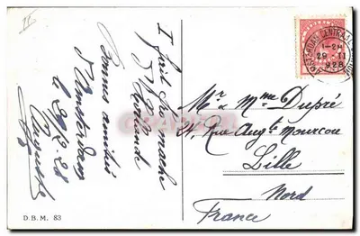 Op Zuid Beveland (Zeeland) — moinho de vento e camponeses — editor D.B.M. 83 — Verso