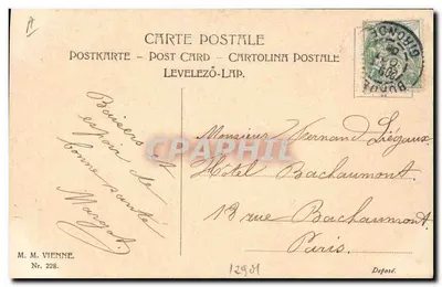 Jovem mulher com coroa de louro — M. M. Vienne, n° 228 — editor M. M. Vienne — Verso