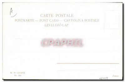Paisagem florestal — pintura a óleo — M. M. Vienne, n° 216 — Verso
