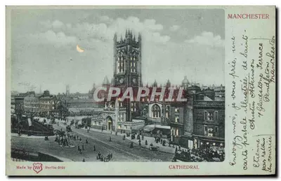 Manchester - Cathédrale — vue de la place Sainte-Élisabeth — Made by Berlin 2022