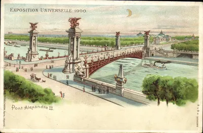 Pont Alexandre III — Exposition Universelle 1900 — éditeur RIESSZABERN, Paris, n° 848