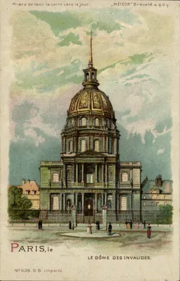 Paris, le Dôme des Invalides — vue architecturale — G.B. importé, N°636