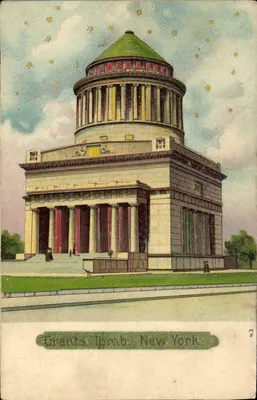 Grants Tomb, New York — illustration colorisée — série 43