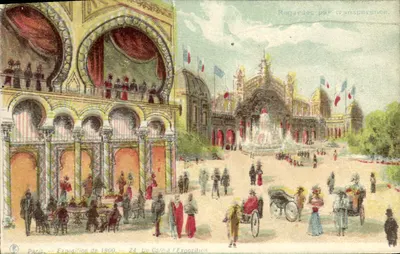 Paris — Exposition de 1900 — Un Café à l'Exposition — 24. Regardez par transparence.