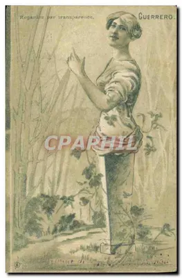 Femme en robe à motifs — scène de forêt — Guerrero