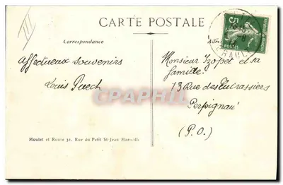 CETTE - O Novo Farol — carta postal n°53 — Verso