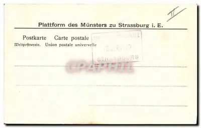 Вид Страсбурга — Платформа Мюнстера — Издатель: Мюнстер 1870, серия VI, № 2 — Оборотная сторона