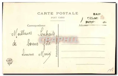 Fleurie — casa em tecido bordado — Carte postale française — Verso