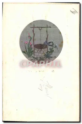 Poço decorativo com pássaros — Bonne Fête — editor desconhecido, número de série não visível — Verso