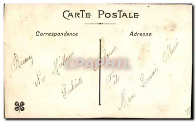 Flores e casa — Boa Festa — Carta Postal — Verso