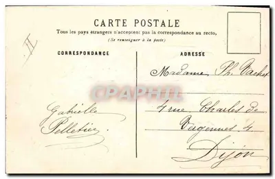 Lilies in a wooden box — 'Bonne Année' — uitgever niet zichtbaar — Achterkant