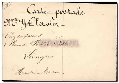 Pássaro em galho — Boa Ano — República Francesa — Verso