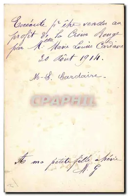 Flores de muguet — dedicatoria a una niña — M. L. Cardaïre, 1914 — Reverso