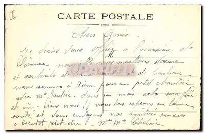 Perro y gato con violetas — editor DUPRÉ, n° II — Reverso