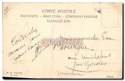 Família no inverno — cena de Natal — editor M. M. VIENNE, n° 282 — Verso
