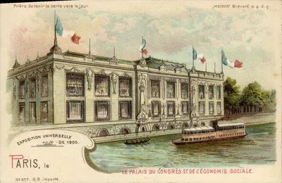 Palais du Congrès et de l'Économie Sociale — Exposition Universelle de 1900 — Éditeur MÉTÉOR, n° 877