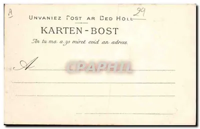 L'Aberwrach — O Farol da Ilha-Virgem — Coleção VILLANO, Quimper, n.º 3240 — Verso
