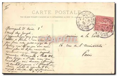 Entrada da Baía de Quiberon — Farol de Teignouse — Editor M. L. Dufour, n° 2435 — Verso
