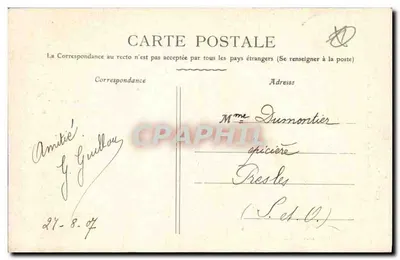 Памятник участникам 1870 года — Вблизи Ножан-ле-Ротруа — Снимок Леона Лезажа, изд. 305 — Оборотная сторона