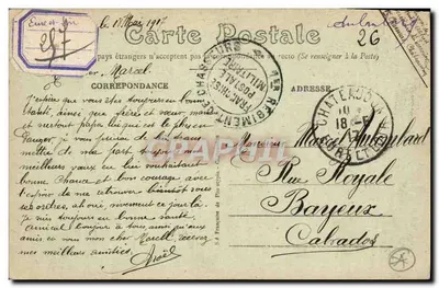 Châteaudun — Bitwa na placu, 18 października 1870 — Obraz Philippoteauxa, w Hôtel de Ville — Rewers