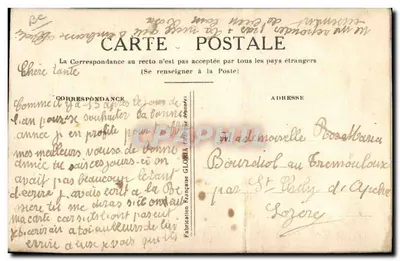 Fiori ricamati — Cartolina decorativa — Fabbricazione francese GLORIA — Verso