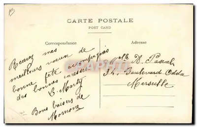 Flores bordadas — Feliz cumpleaños — Tarjeta postal — Reverso