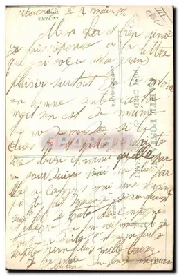 Houx e bagas — cartão postal de Natal — editor J.B. Paris — Verso