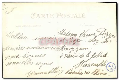 Kostium z Quimperlé i Pont-Aven — Bretagne — Artaud et Nozais, Nantes, nr 120 — Rewers