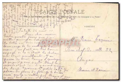 Quimper — Taniec gavotte — Wydawca Anglaret, n° 352 — Rewers