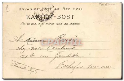 Kobieta i dziecko z Châteaulin — Zbiór Villand, Quimper — nr 1199 — Rewers