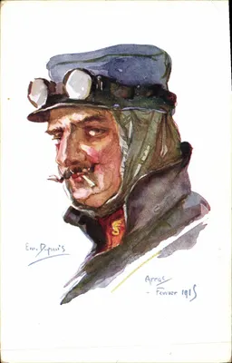 Soldat im Uniform — Arras — Zeichnung von Em. Dupuis