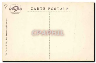 Stara pocztówka 'Kobiety Heroiczne' — Paris COLOR, n° 38 — Rewers