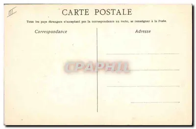 Bandeira francesa — flor de lavanda roxa — carta postal não editada — Verso