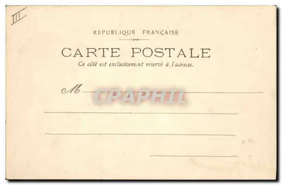 1º de Abril — Poema humorístico com peixe e homem com bigode — Carta postal francesa — Verso