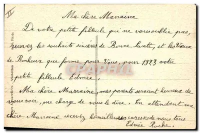 Violetas — Feliz Año — A. N. París — Reverso